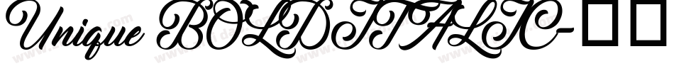 Unique BOLDITALIC字体转换